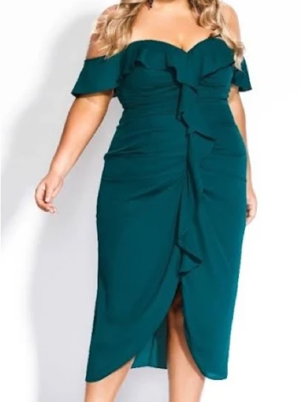 City Chic Emerald Green Dress